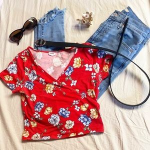 Garage Cropped Wrap Tee